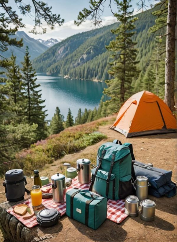 a group of people working on a big table on their laptops, headphones, water bottles